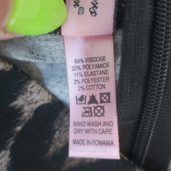 Agent Provocateur Iona Leopard Print Bodysuit Brown Size Medium Long Sleeve Top - Picture 7 of 7